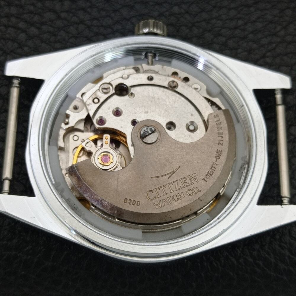 Vintage 1972 Disney Citizen Automatic Mens Silver Watch W/daydate & Blue accents - Picture 9 of 10